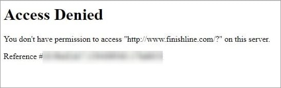 Access Denied on Finish Line – How to Fix?