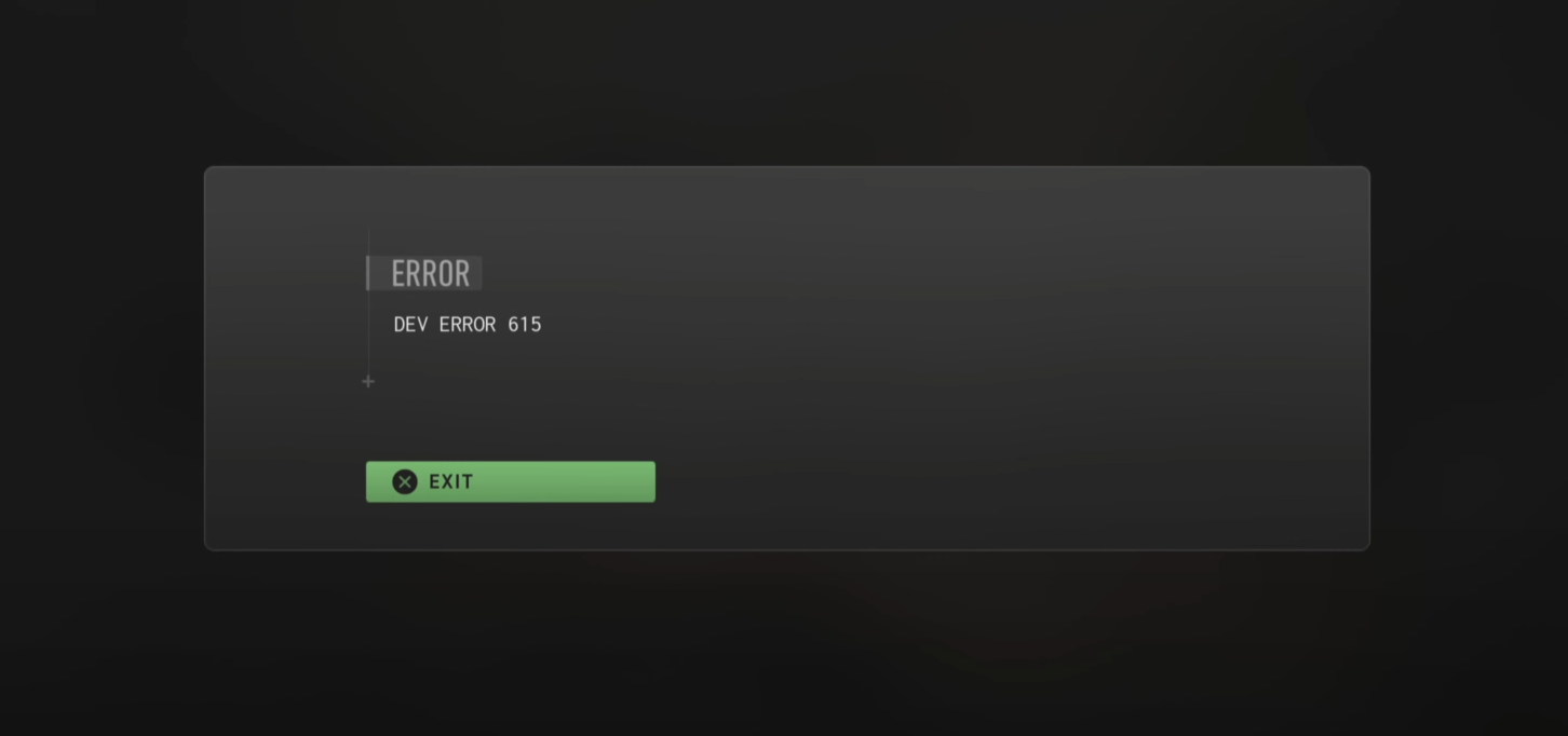 Dev Error 615 in Call of Duty Modern Warfare 2: How to Fix