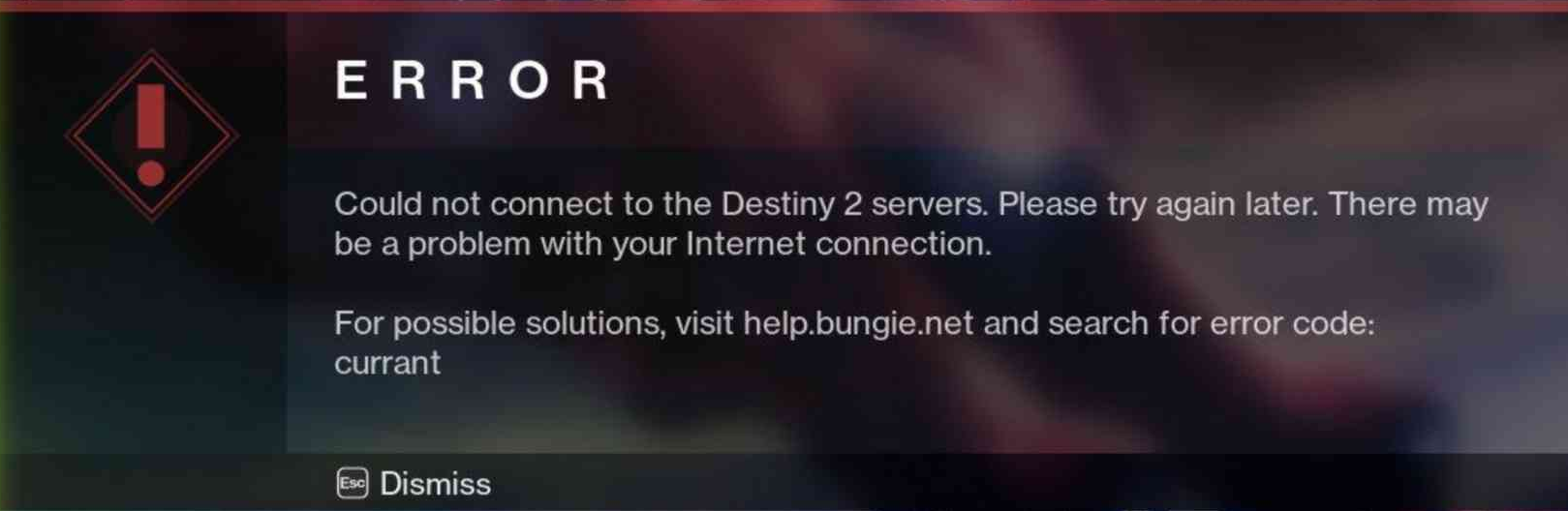 How to Fix Error Code Currant on Destiny 2